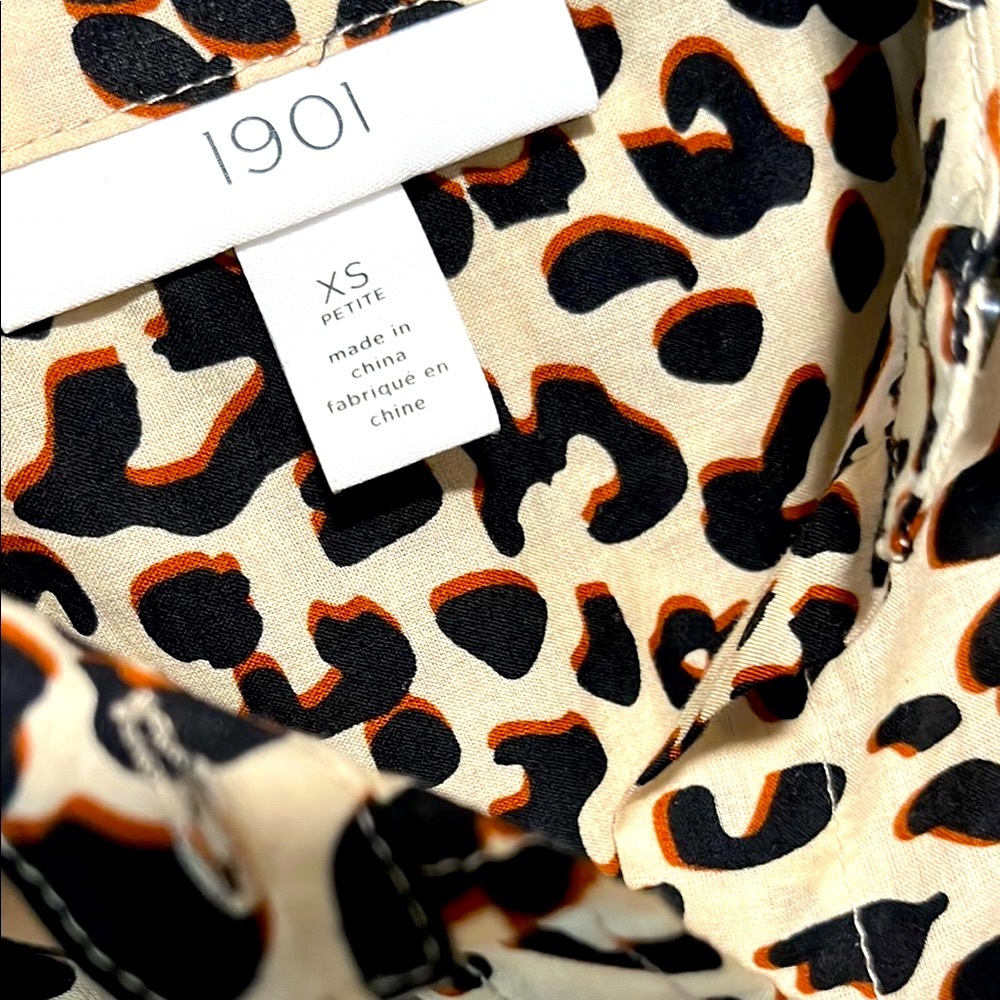 Nordstrom 1901 Leopard Print Blouse - Picture 2 of 4